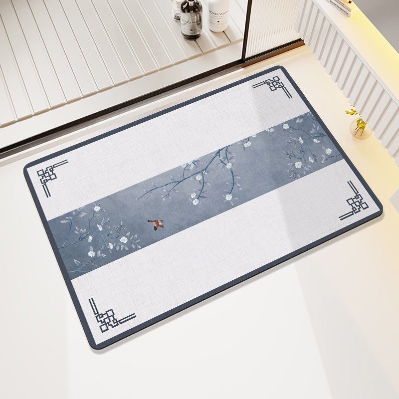 Artistic Floral Bath Mat Stornfield