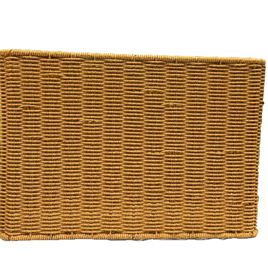 Women's Rectangular Rattan Storage Basket with Compartments Stornfield