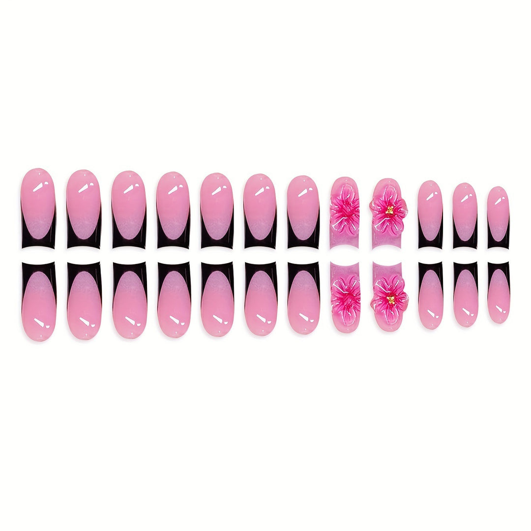 Floral Decorative Press-On Nail Art Stornfield