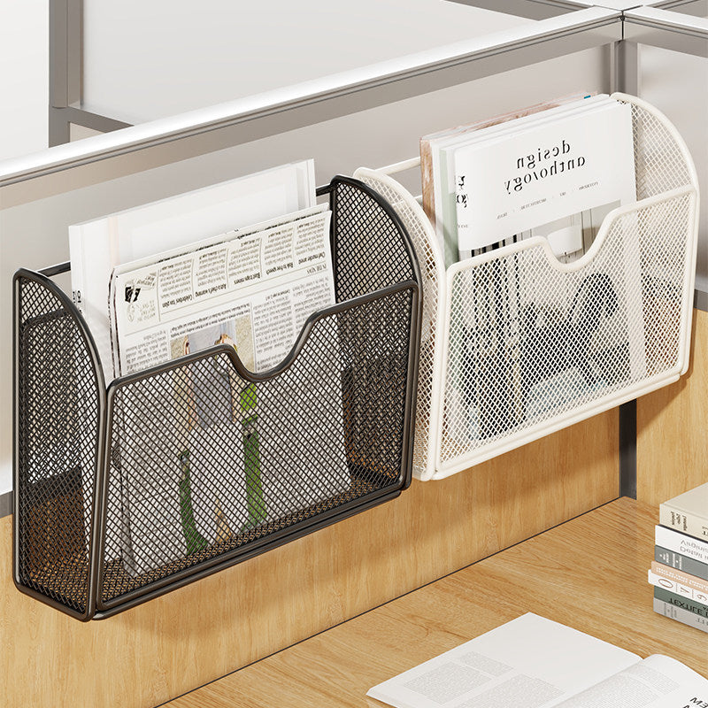 Mesh Partition-Mount Desk File and Magazine Organizer