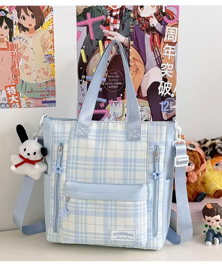 Stylish Plaid School Backpack Stornfield