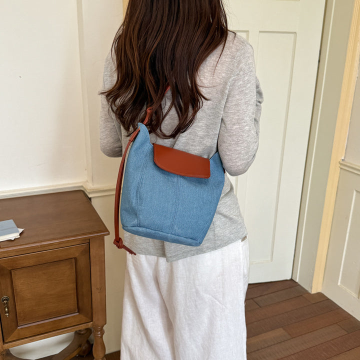 Denim Bucket Bag