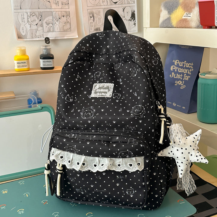 Whimsical Character Print School Backpack Stornfield