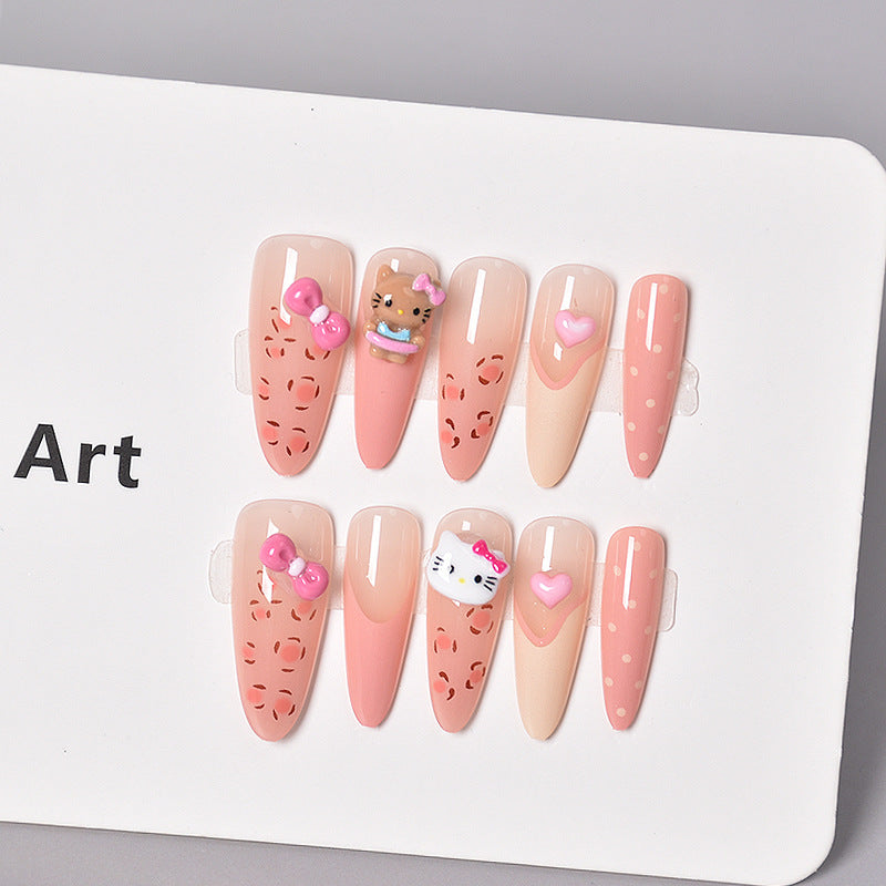 Glamorous Heart-Themed Press-On Nail Set Stornfield