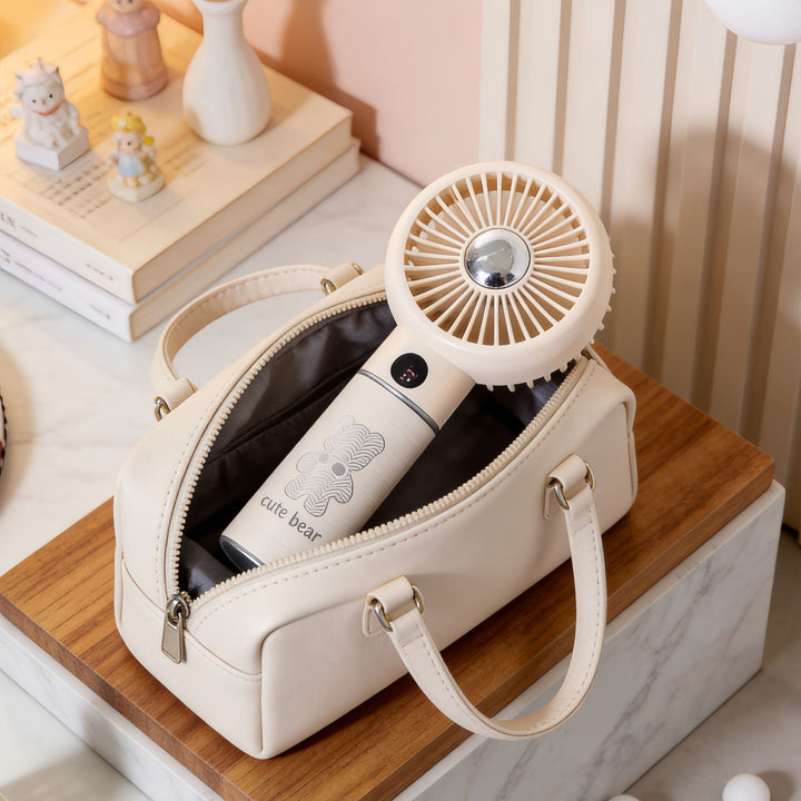 Women's Portable Mini Fan with Digital Display Stornfield