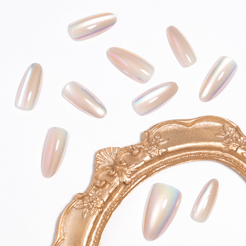 Iridescent Glossy Press-On Nail Set Stornfield