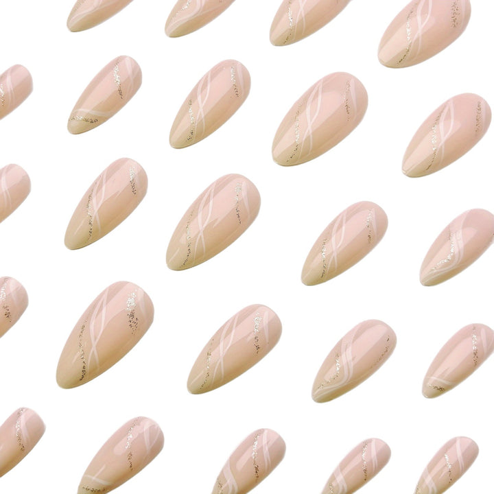 Elegant artificial nails with glitter accents Stornfield