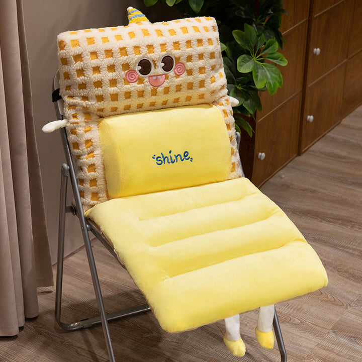 Plush seat cushion with ergonomic back support Stornfield