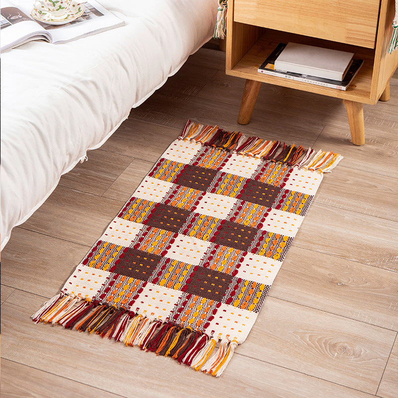 Woven placemat made of cotton in buffalo check with fine structured surface Stornfield