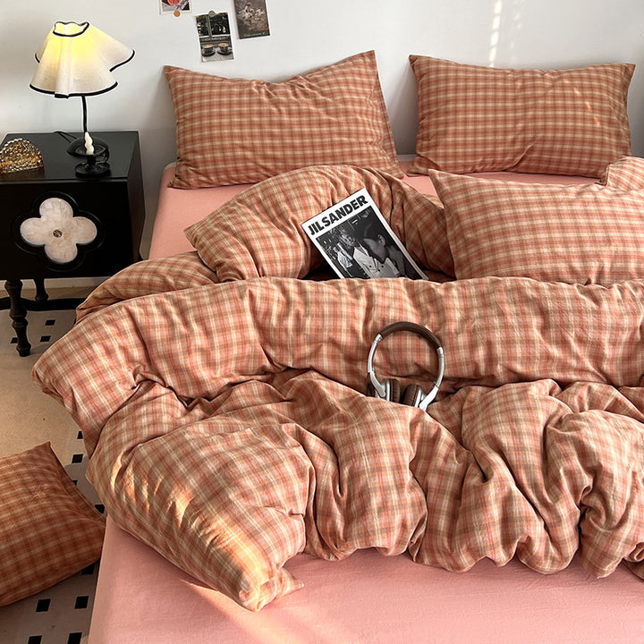 Cozy Checked Duvet Cover Set