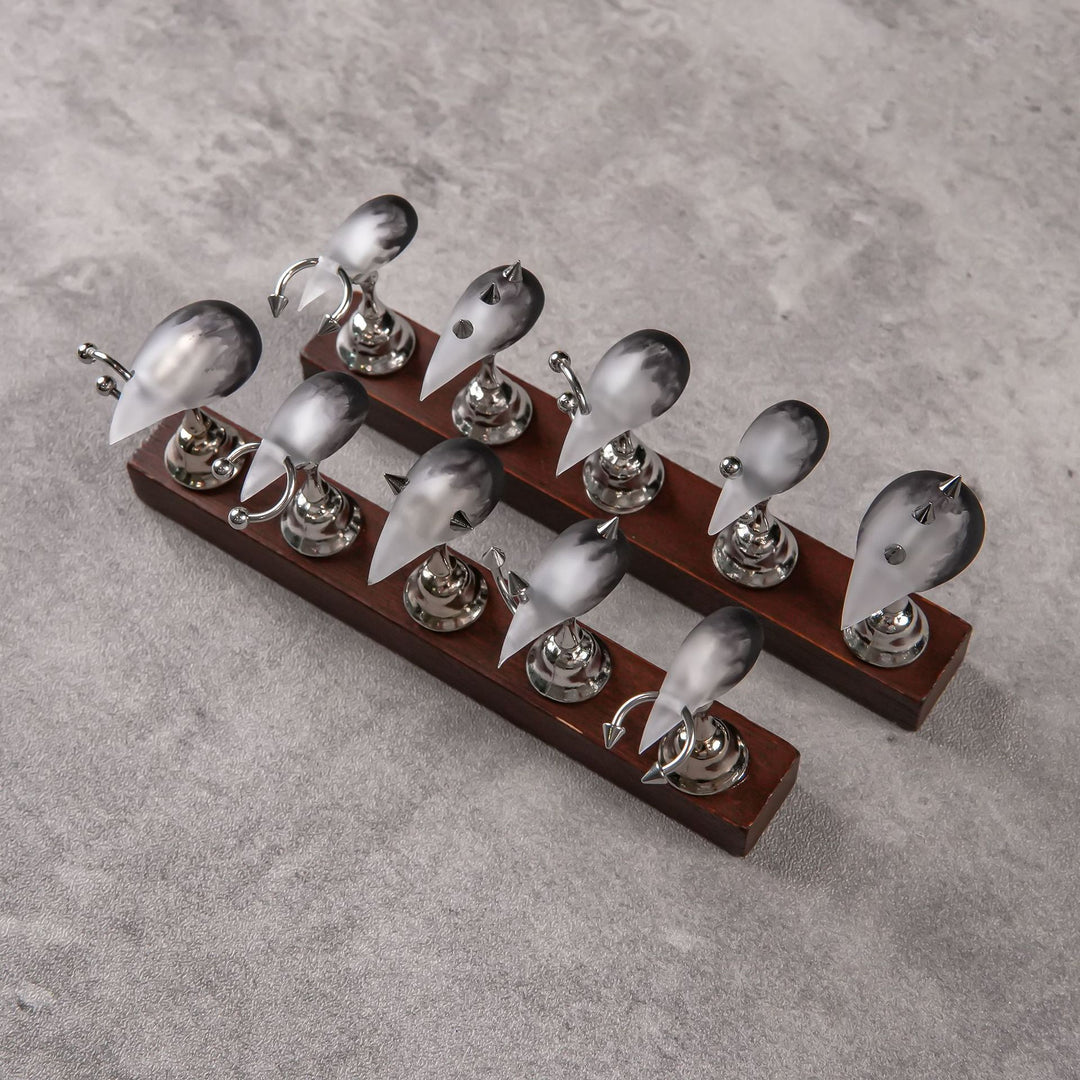 Decorative Stiletto Press-On Nails Set with Unique Design