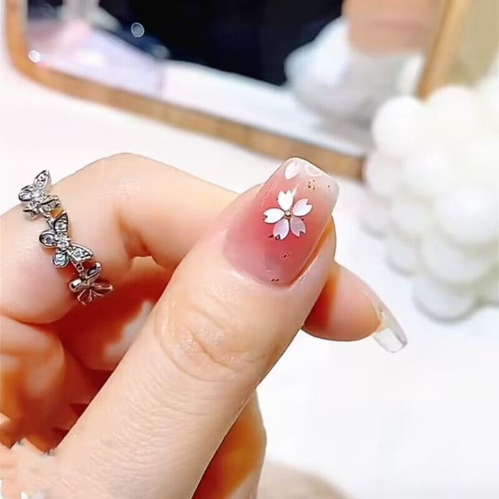 Artistic Floral-Designed Press-On Nail Set Stornfield 1787296289