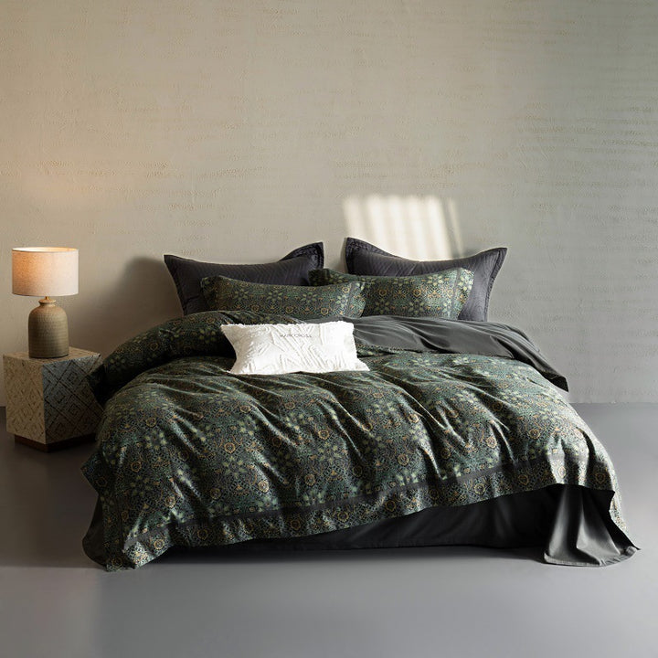 Reversible Paisley-Medallion Cotton Sateen Duvet Cover Set