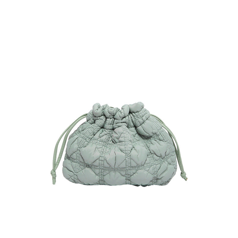 Quilted Drawstring Handbag