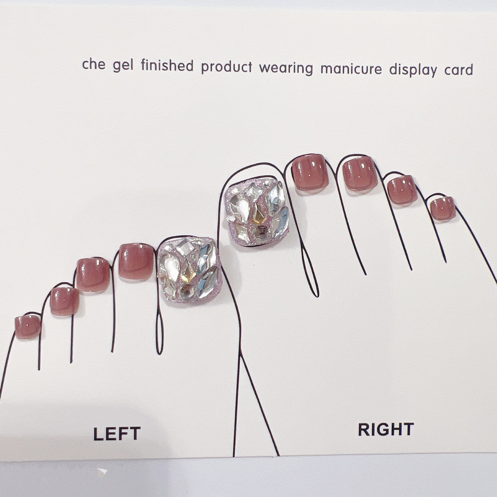 Artful toenails with glitter accents Stornfield