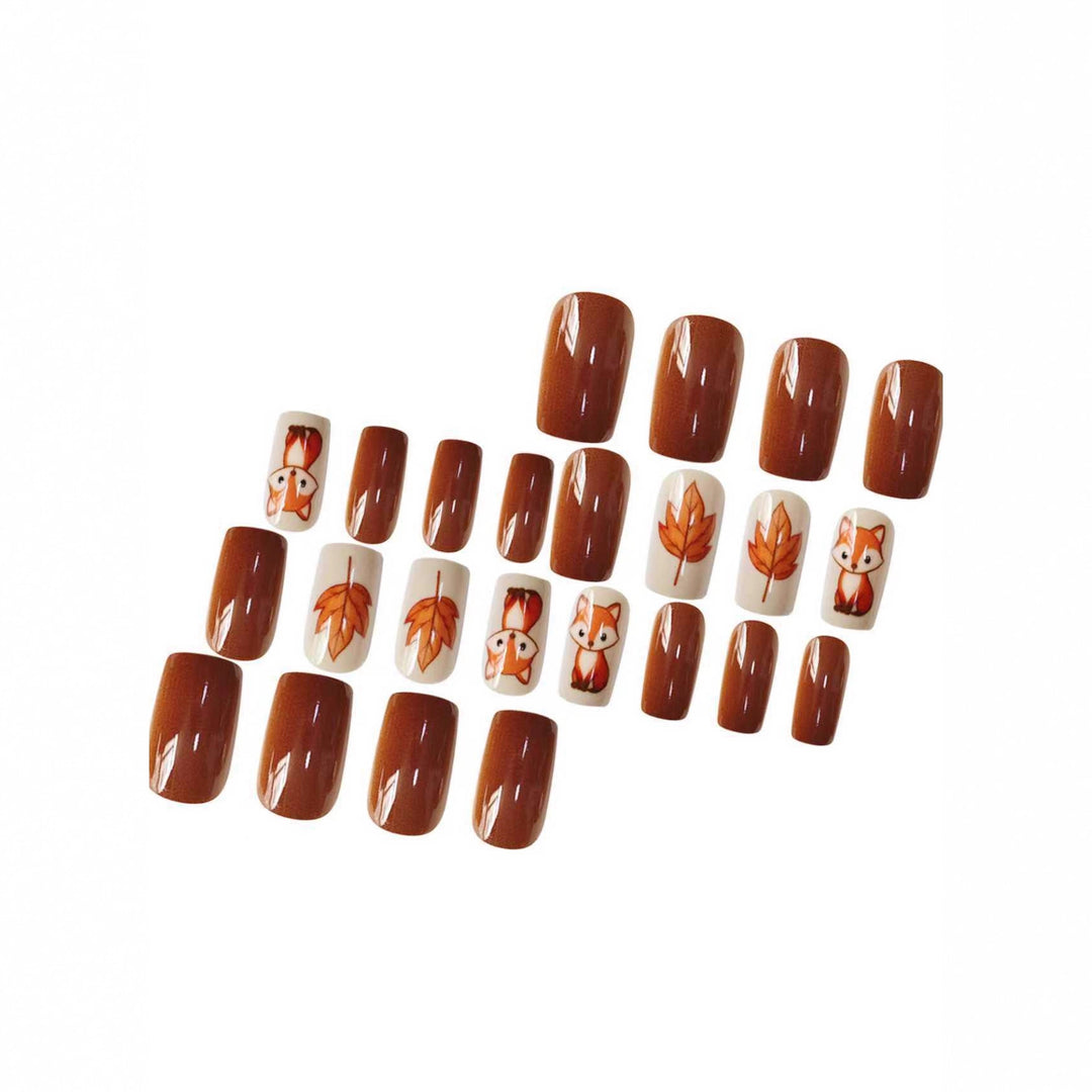 Thematic Fox and Leaf Nail Art Set Stornfield