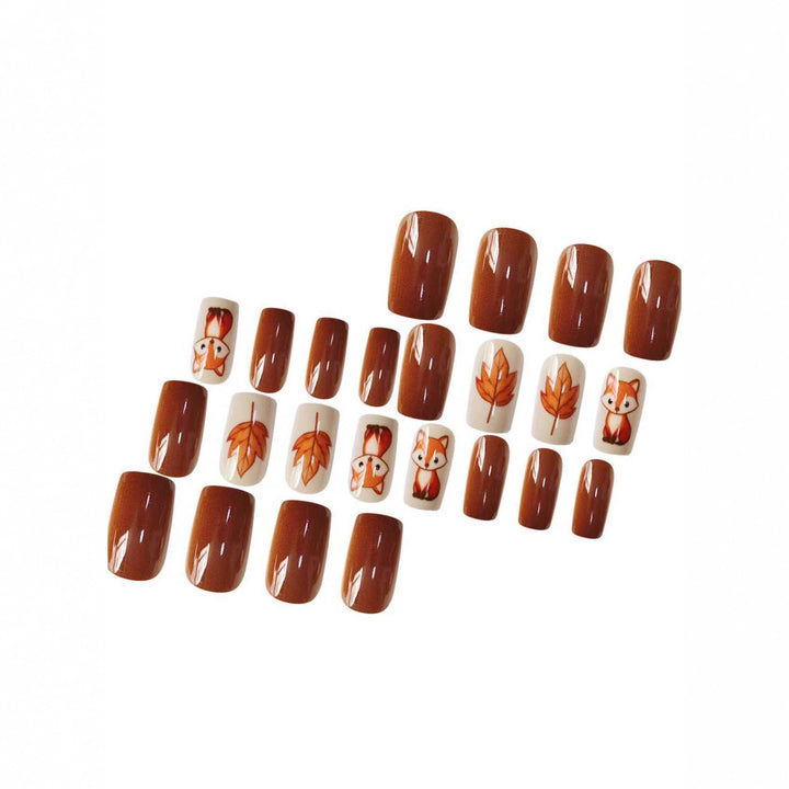 Thematic Fox and Leaf Nail Art Set Stornfield