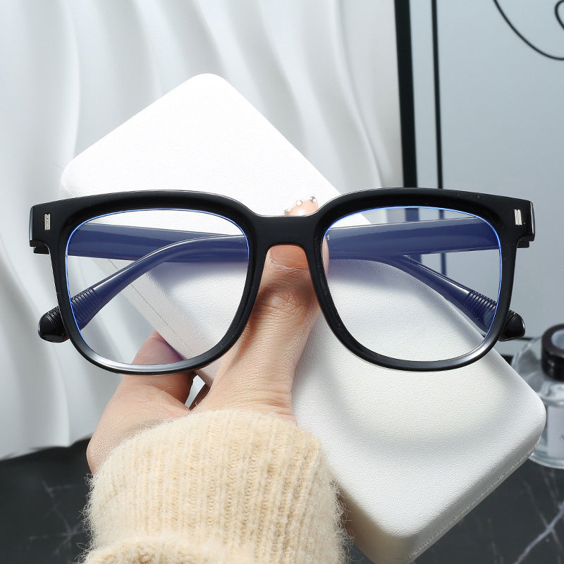 Women's fashionable rectangular glasses with blue lenses Stornfield