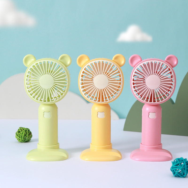 Ladies portable mini hand fan in cute bear design Stornfield