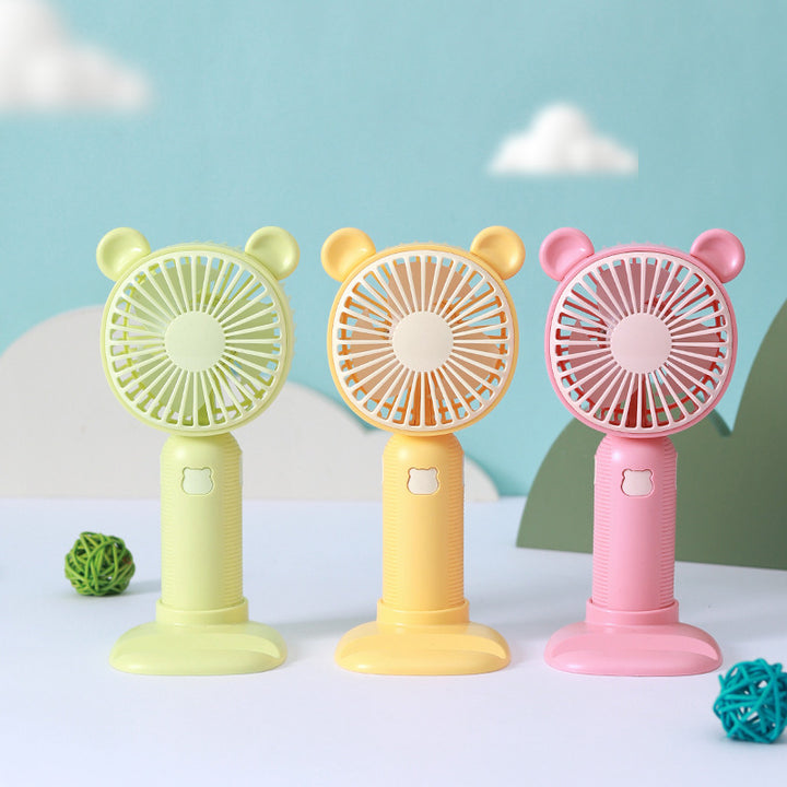 Ladies portable mini hand fan in cute bear design Stornfield