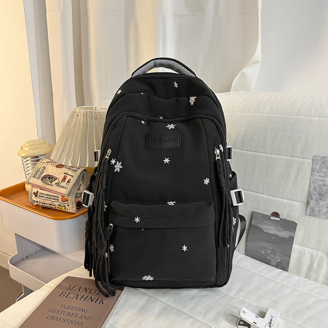 Elegant Floral Embroidered Backpack Stornfield