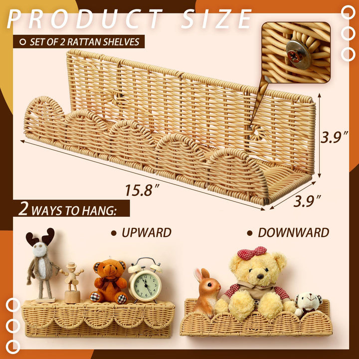 Rattan step shelf Stornfield
