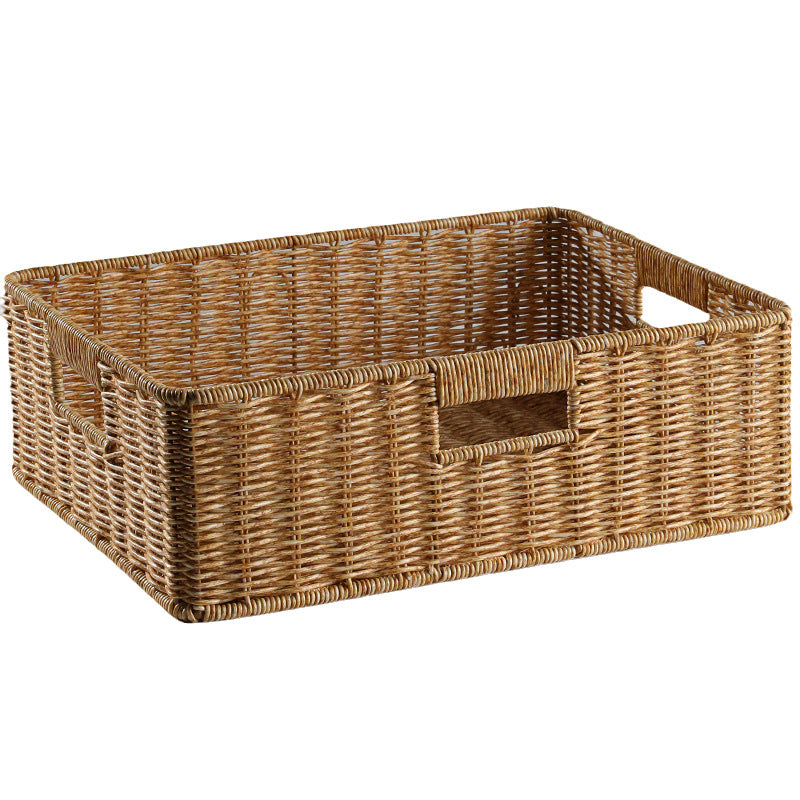 Handcrafted Large Rectangular Wicker Storage Basket Stornfield