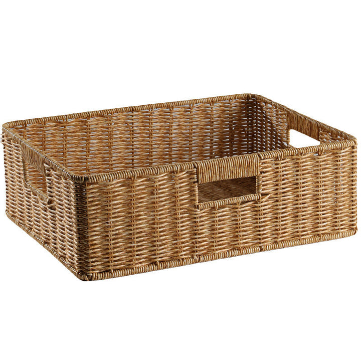 Handcrafted Large Rectangular Wicker Storage Basket Stornfield