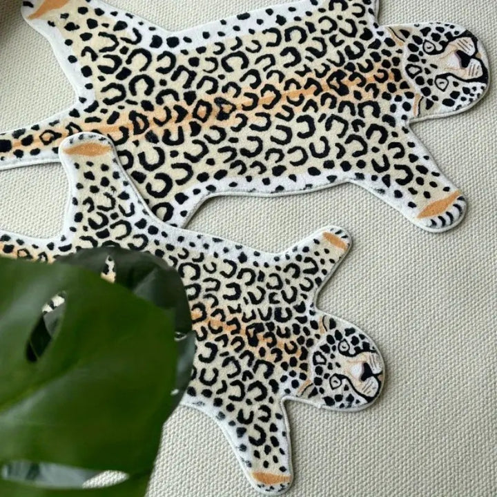Leopard Print Plush Bath Mat