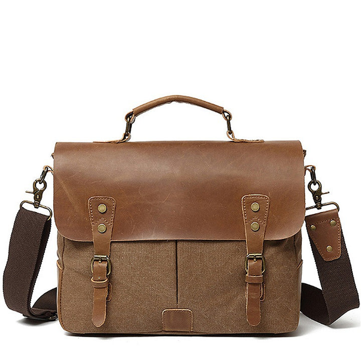 Robust Briefcase Made of Durable Canvas and Leather Stornfield