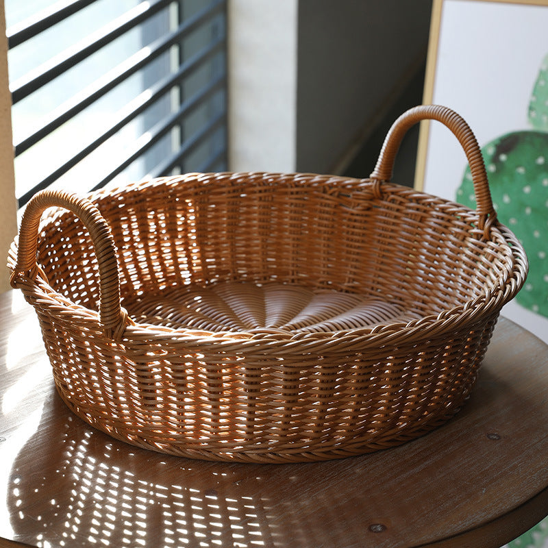 Large Handwoven Wicker Serving Basket Stornfield