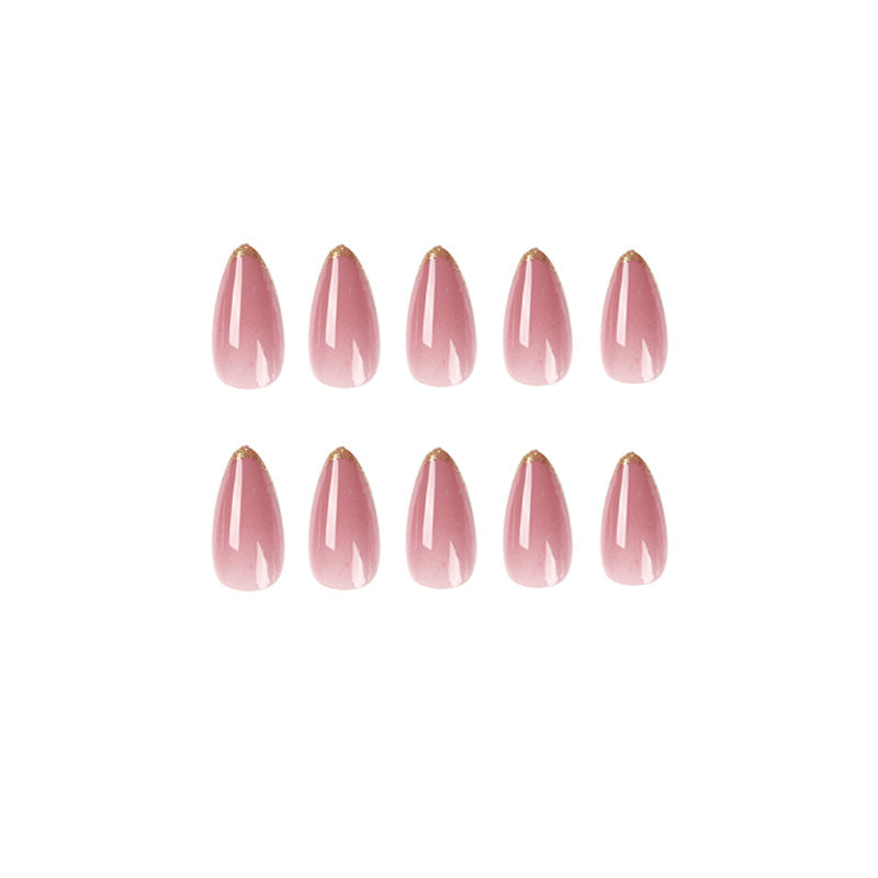 Artful Stiletto Nails with Gold Decoration Stornfield