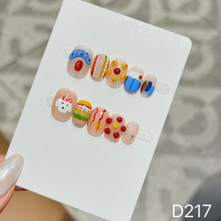 Handmade Decorative Press-On Nail Set