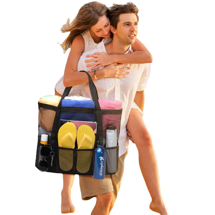 Beach bag with breathable net material Stornfield