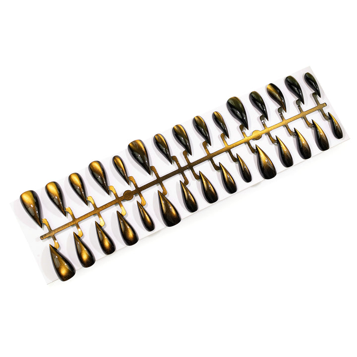 Artistic Stiletto Press-On Nail Set with Glossy Finish Stornfield