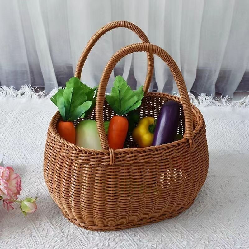 Women Handwoven Basket with Sturdy Handles Stornfield