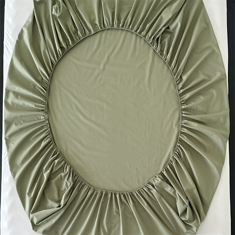 Fine jersey fitted sheet set with extra-elastic around rubber and smooth finish