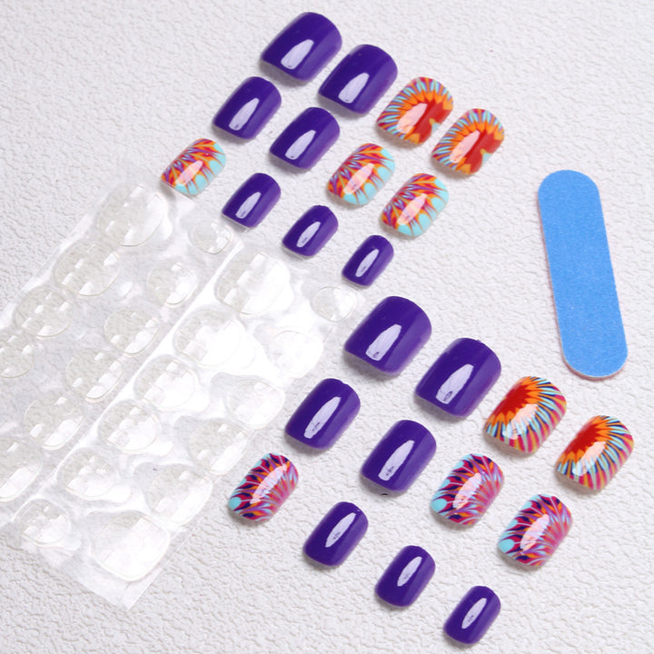 Artistic Tie-Dye Press-On Nails Stornfield