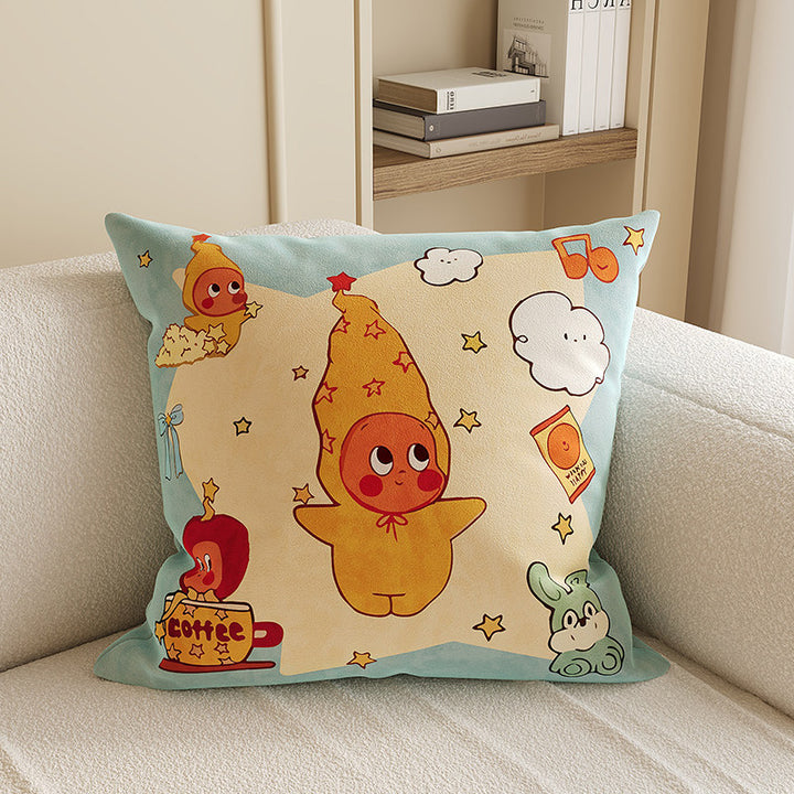 Cute Cartoon Character Throw Pillow