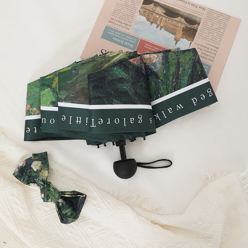 Women's elegant folding umbrella with artistic design Stornfield