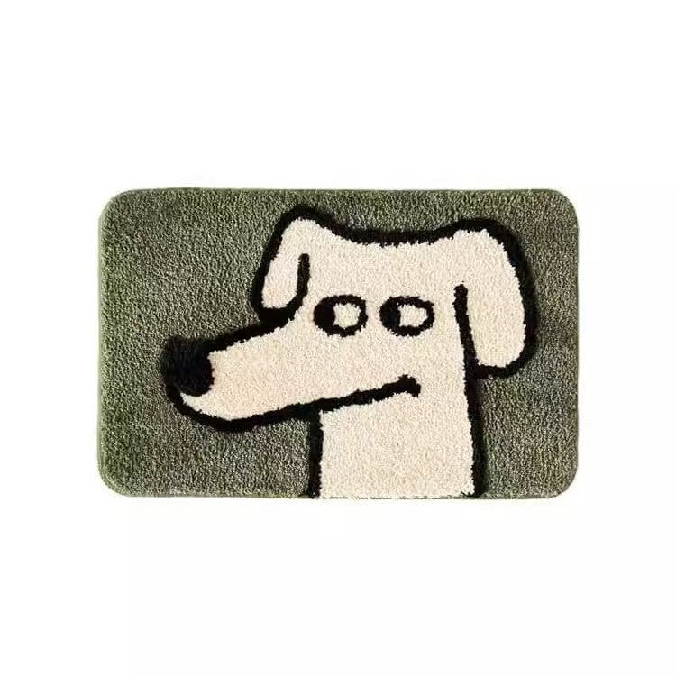 Cartoon Dog-Themed Bath Mat