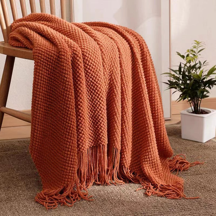 Ladies Cozy Waffle Texture Blanket Stornfield