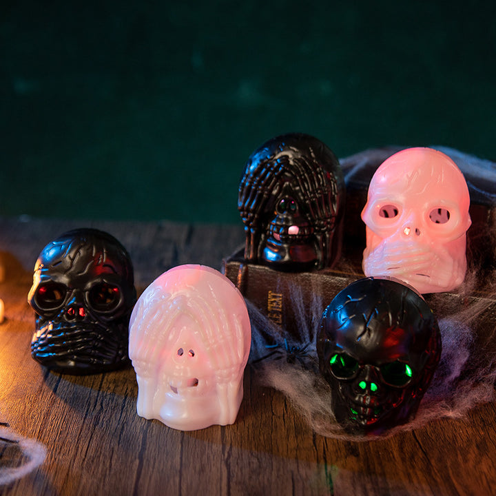 Glow-In-The-Dark Skull Candle Holders