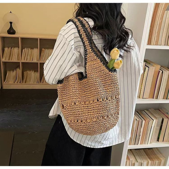 Woven Natural Material Handbag with Minimalist Structure Stornfield
