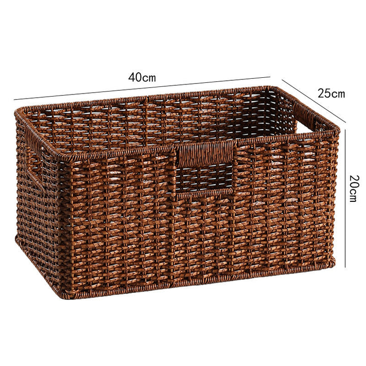 Handcrafted Large Rectangular Wicker Storage Basket Stornfield