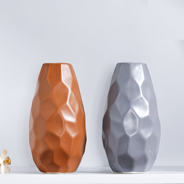 Unique Geometric Ceramic Vase Stornfeild