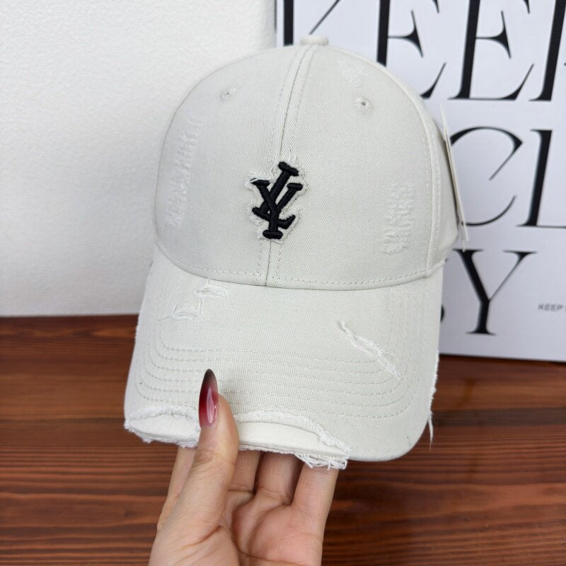 Men's Distressed Denim Adjustable Baseball Cap Stornfield