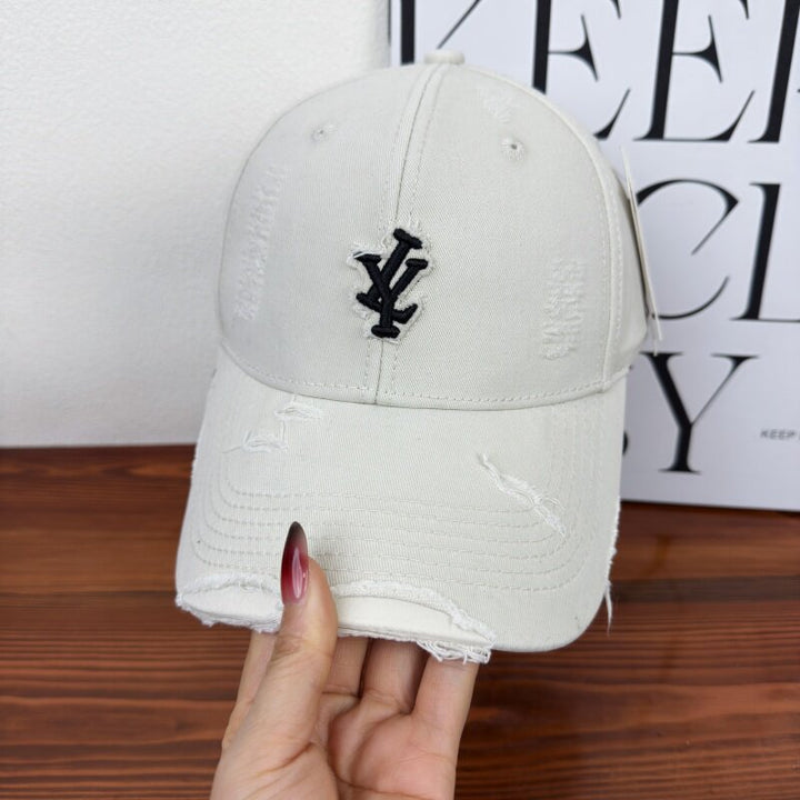 Men's Distressed Denim Adjustable Baseball Cap Stornfield