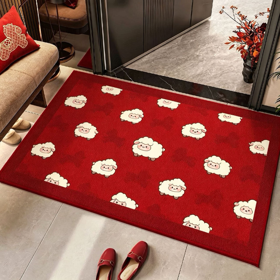 Playful Sheep-Themed Area Rug Stornfield