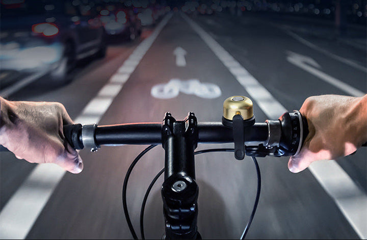 compact precision handlebar bell with quick-release clamp mount Stornfield